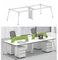4 orang menggunakan bentuk mangkuk meja kantor staf meja kerja 1200x600 1400x700mm pemasok