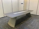 Perabotan ruang kantor meja rapat besar L3200XW1200 MDF dan set kombinasi rangka baja pemasok