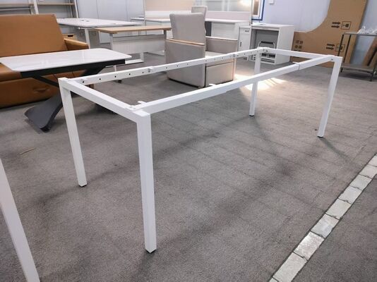 Cina Rangka meja furnitur kantor yang dapat diperpanjang panjangnya dari 1200-2000mm warna putih pemasok