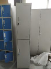 Cina Vertikal tunggal satu baris dua pintu Gym Locker / Staff Locker H1850XW380XD450MM abu-abu muda pemasok