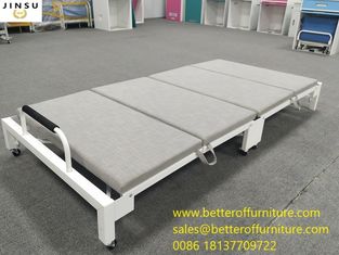 Cina Single Bed Folding Bed Recliner Untuk Ruang Kantor Rangka Baja L1950XW900mm Dan Spons pemasok