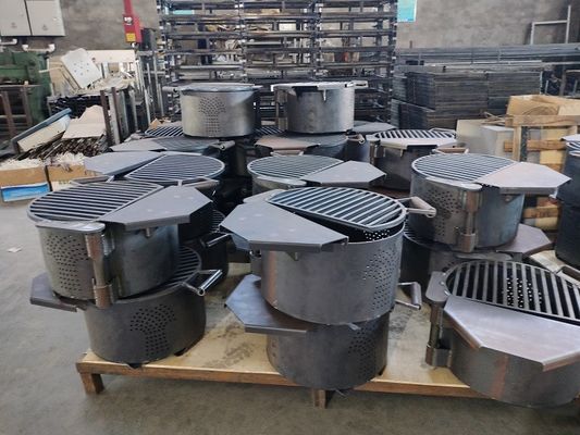 Rotating Wash Tub Style Barbecue Grill Untuk Peralatan Fireplace Luar Ruangan pemasok