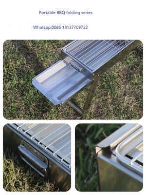 Paket kecil Rustless Steel Grill Barbecue Lipat Desain Portable pemasok