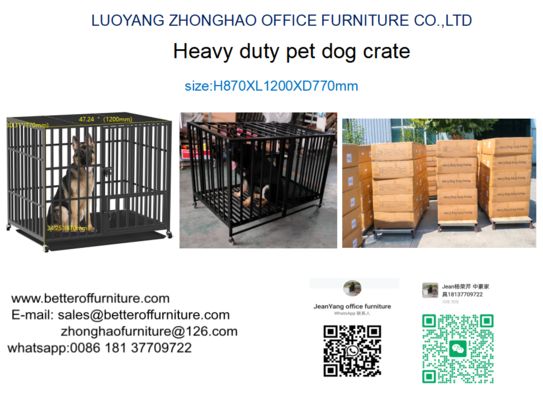 Metal Heavy Duty Dog Crate With Pet Tray Wast Pan pemasok