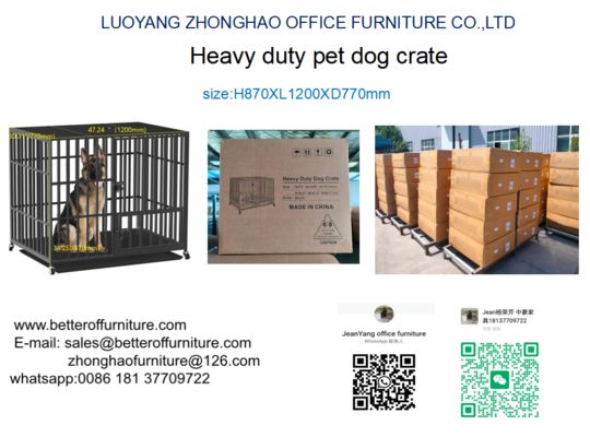 Metal Heavy Duty Dog Crate With Pet Tray Wast Pan pemasok