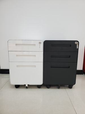 Desain Baru Tepi Bulat 3 Laci Kabinet Meja Bergerak Perabot pemasok