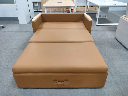 Tempat Tidur Sofa Lipat Multifungsi Kualitas Tinggi untuk Penggunaan Rumah Sakit, Kursi Berbaring Warna Cokelat pemasok
