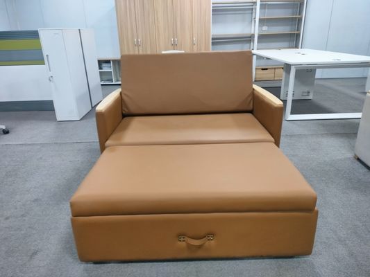 Tempat Tidur Sofa Lipat Multifungsi Kualitas Tinggi untuk Penggunaan Rumah Sakit, Kursi Berbaring Warna Cokelat pemasok