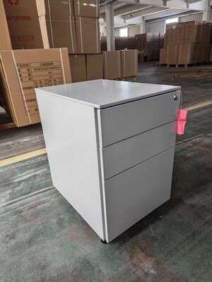 2 Laci 1 Kotak Mobil Pedestal Metal Cabinet Untuk Ruang penyimpanan pemasok