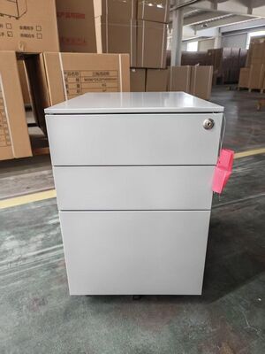 2 Laci 1 Kotak Mobil Pedestal Metal Cabinet Untuk Ruang penyimpanan pemasok