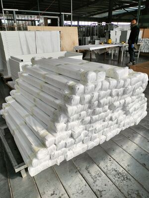 Rangka meja furnitur kantor yang dapat diperpanjang panjangnya dari 1200-2000mm warna putih pemasok