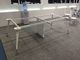 4 orang cluster tatap muka bentuk mangkuk meja kantor furniture 2400x1200mm pemasok