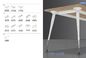 4 orang cluster tatap muka bentuk mangkuk meja kantor furniture 2400x1200mm pemasok