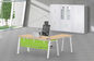A3060 leg L bentuk meja perabot kantor dengan bagian atas dan kabinet kayu pemasok