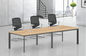 Meja Rapat Ruang Kantor Meja Rangka Baja Kaki Dan Kayu mDF Atas Dengan Soket pemasok
